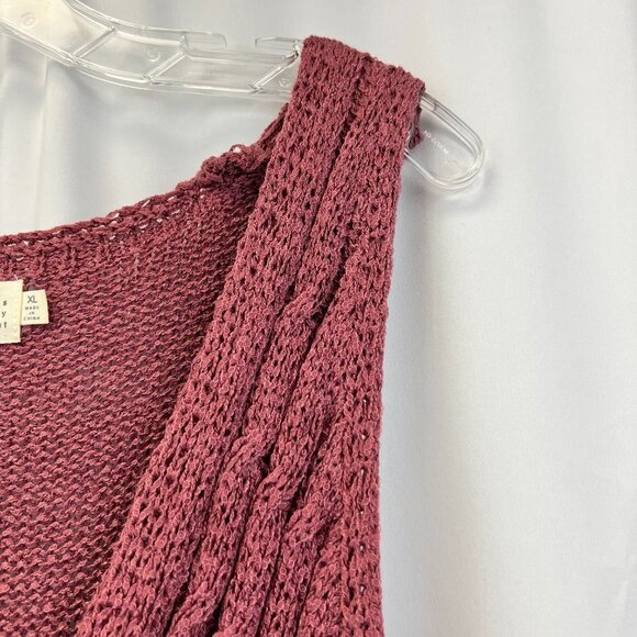 Dreamers by Debut Womens Rosewood Sleeveless Surplice Neck Sweater Size XL - Picture 6 of 11